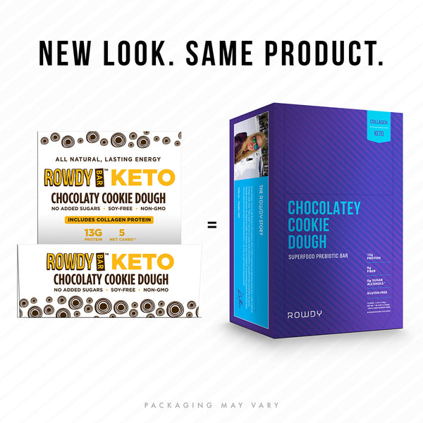 Keto Chocolaty Cookie Dough Rowdy Bars